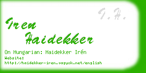 iren haidekker business card